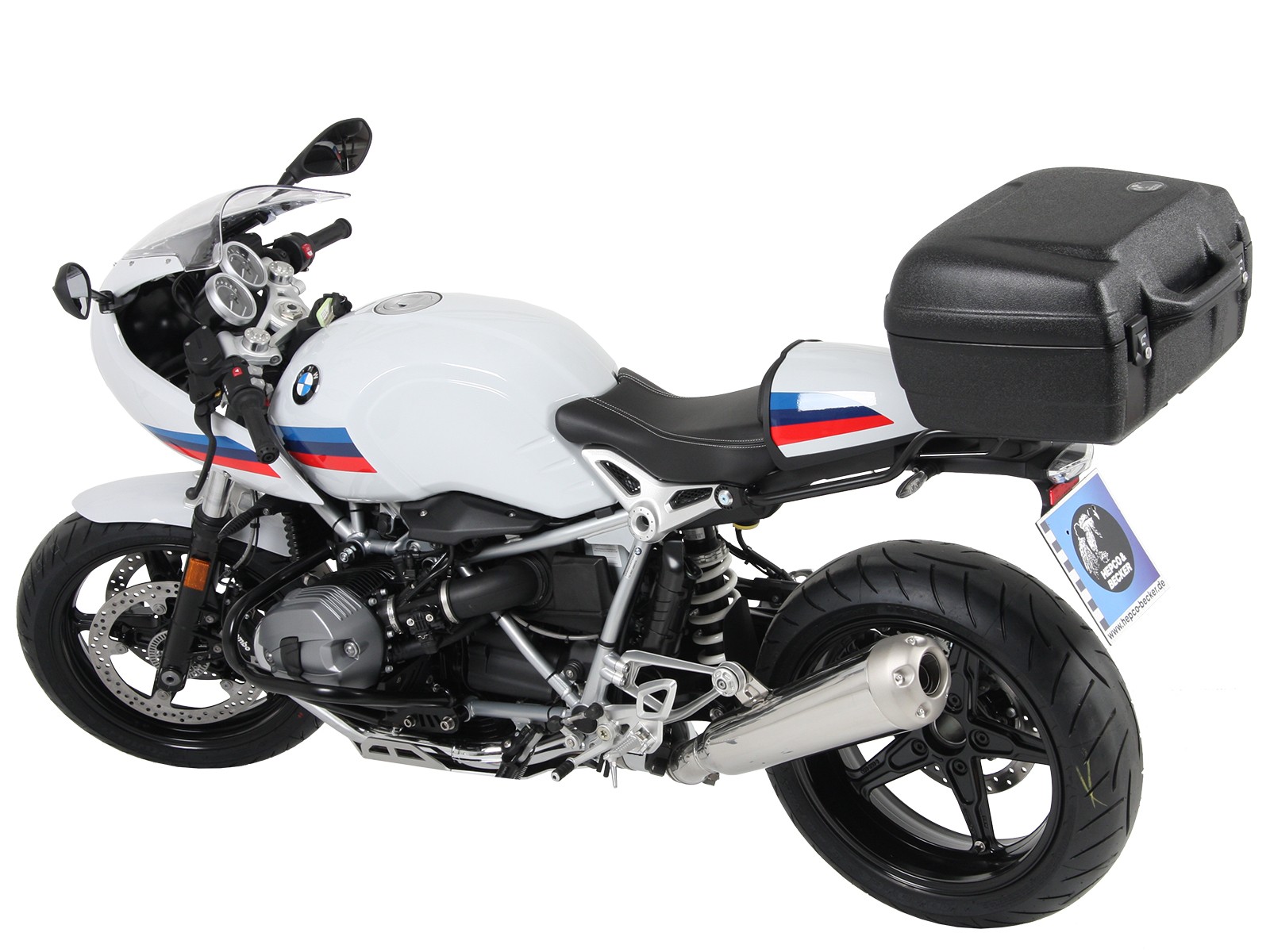 Alurack top case carrier black for BMW R nineT Racer (17-20) Hepco & Becker