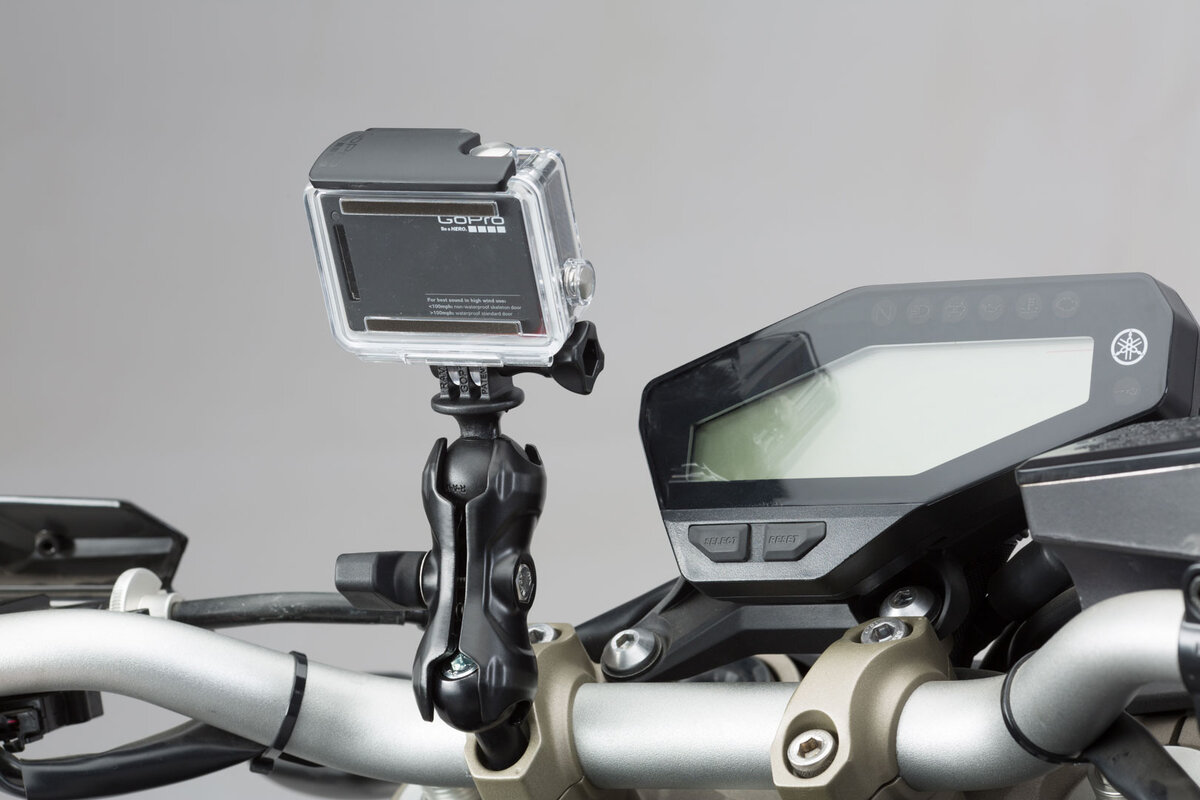SW-Motech GoPro camera kit. Incl. 1" ball, clamping arm, with GoPro mount