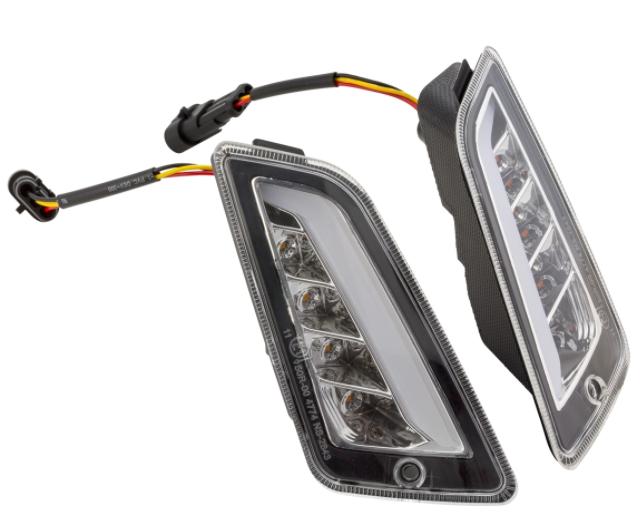 Turn signal kit front & rear for Vespa GTS/GTS Super/GTV 125-300cc ('14-), clear