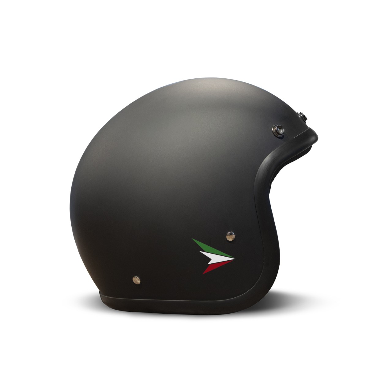 DMD jet helmet Retro, black, matt, Ita Black, fiberglass, ECE 22.06