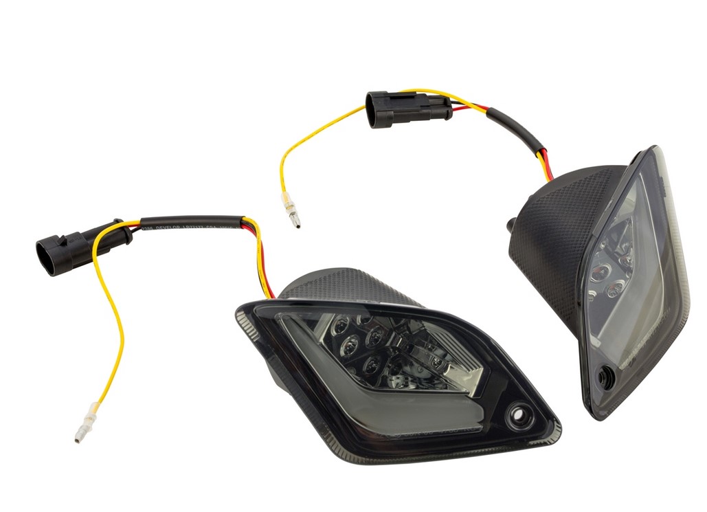 Turn signal kit front & rear for Vespa GTS/GTS Super/GTV/GT 60/GT/GT L ('03-'13), tinted