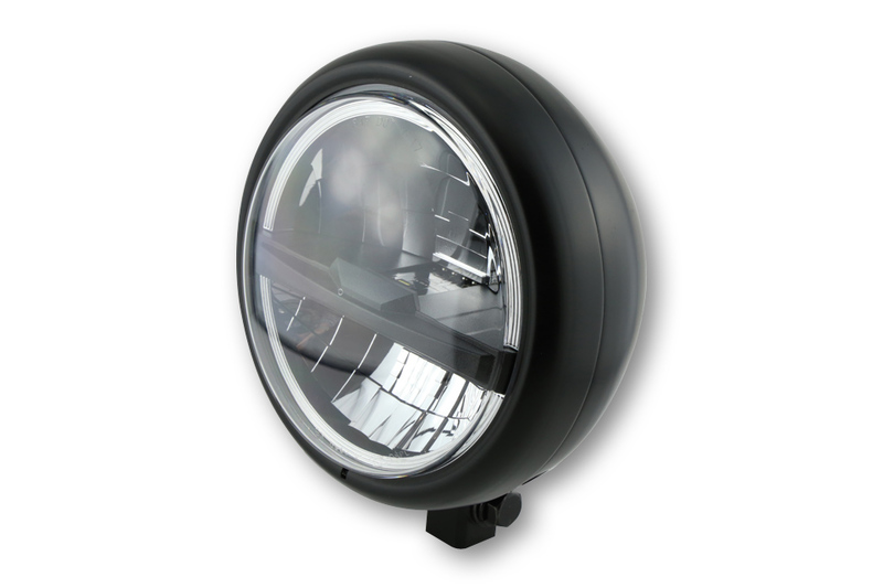 HIGHSIDER pro 5 3/4 inch headlight Pecos Type 5 LED Black Lower mounting
