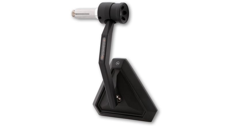 HIGHSIDER pro Handlebar End Mirror Tetra Black With LED Indicator (1pc.)