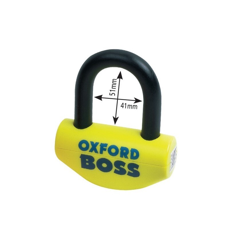 Oxford Boss 12.7mm brake disk lock yellow