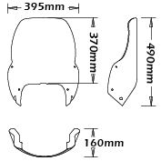Windshield Air Flow type for BMW R 1100 GS (94-99), clear