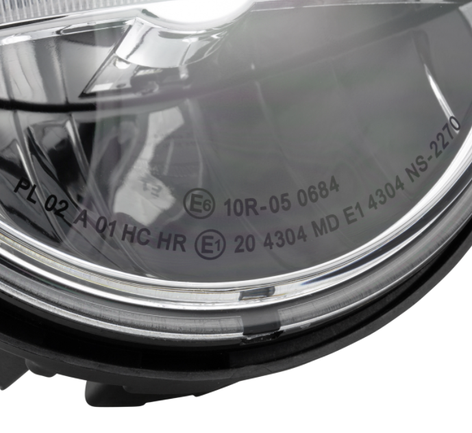Headlight LED for Vespa Primavera 50-150ccm 2T/4T (-'18), black matt