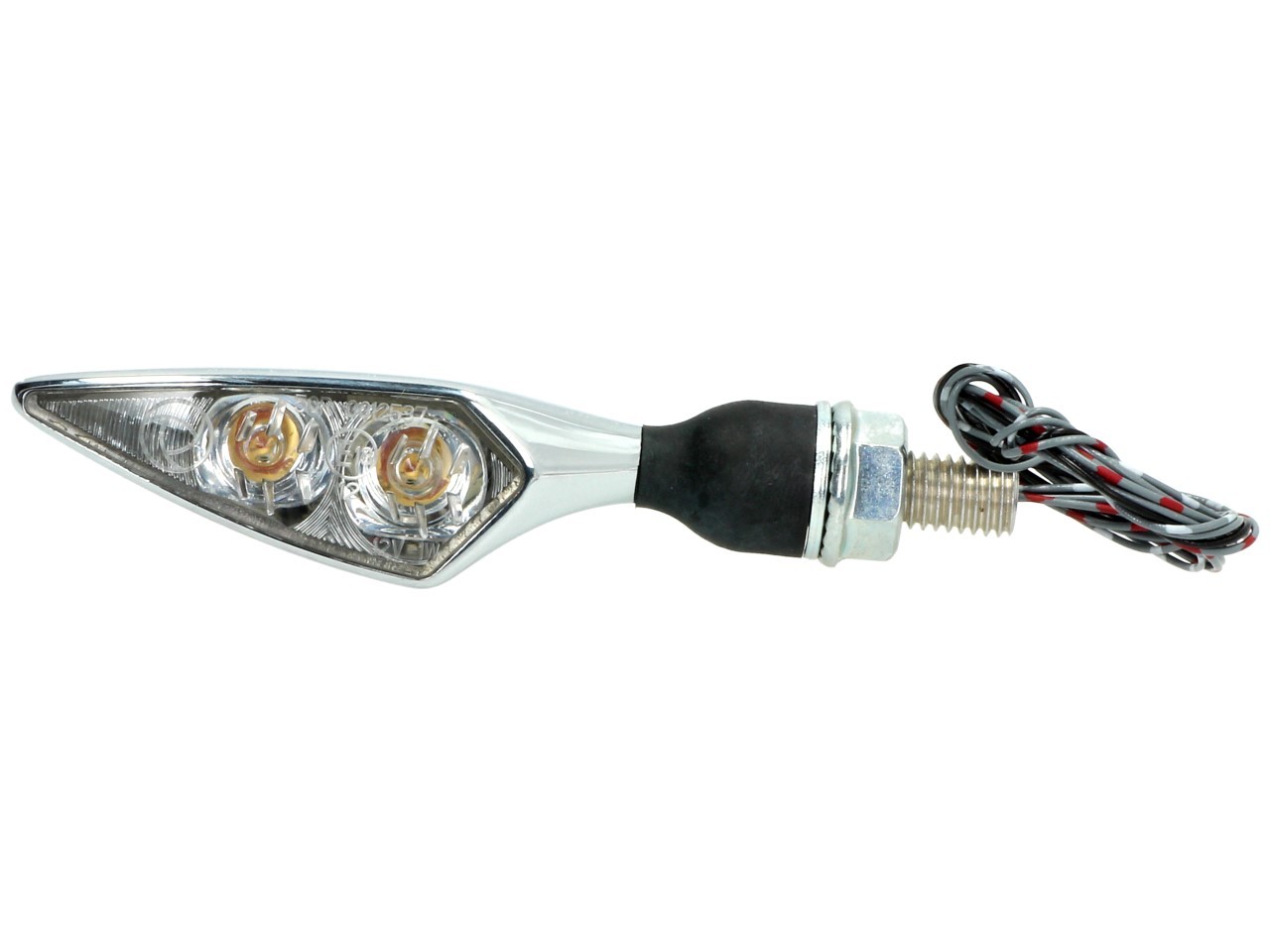 Kellermann turn signal, rear and brake light, Rhombus DF, steel, LED, HL, 12 V, shiny chrome, M8x20