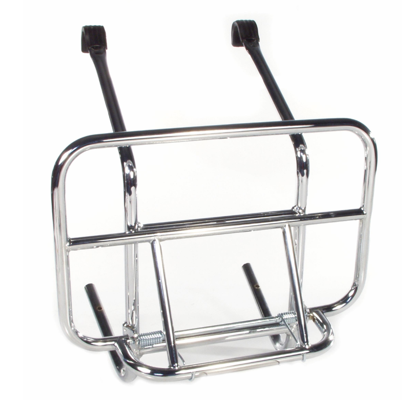 Luggage rack front for Vespa PX 80-200cc, foldable, chrome