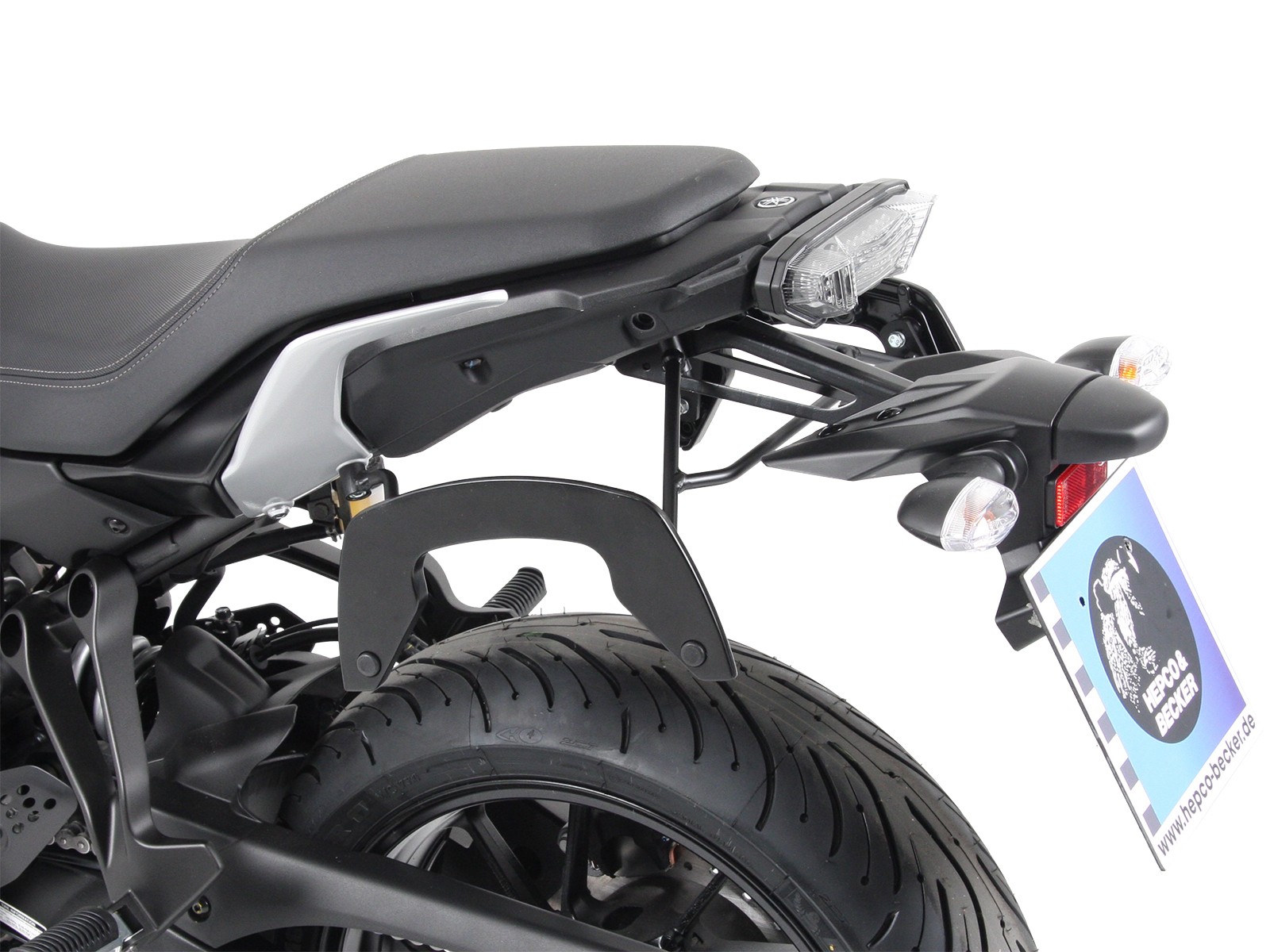 C-Bow side carrier black for Yamaha Tracer 700 / Tracer 700 GT (Bj.16-) Hepco & Becker