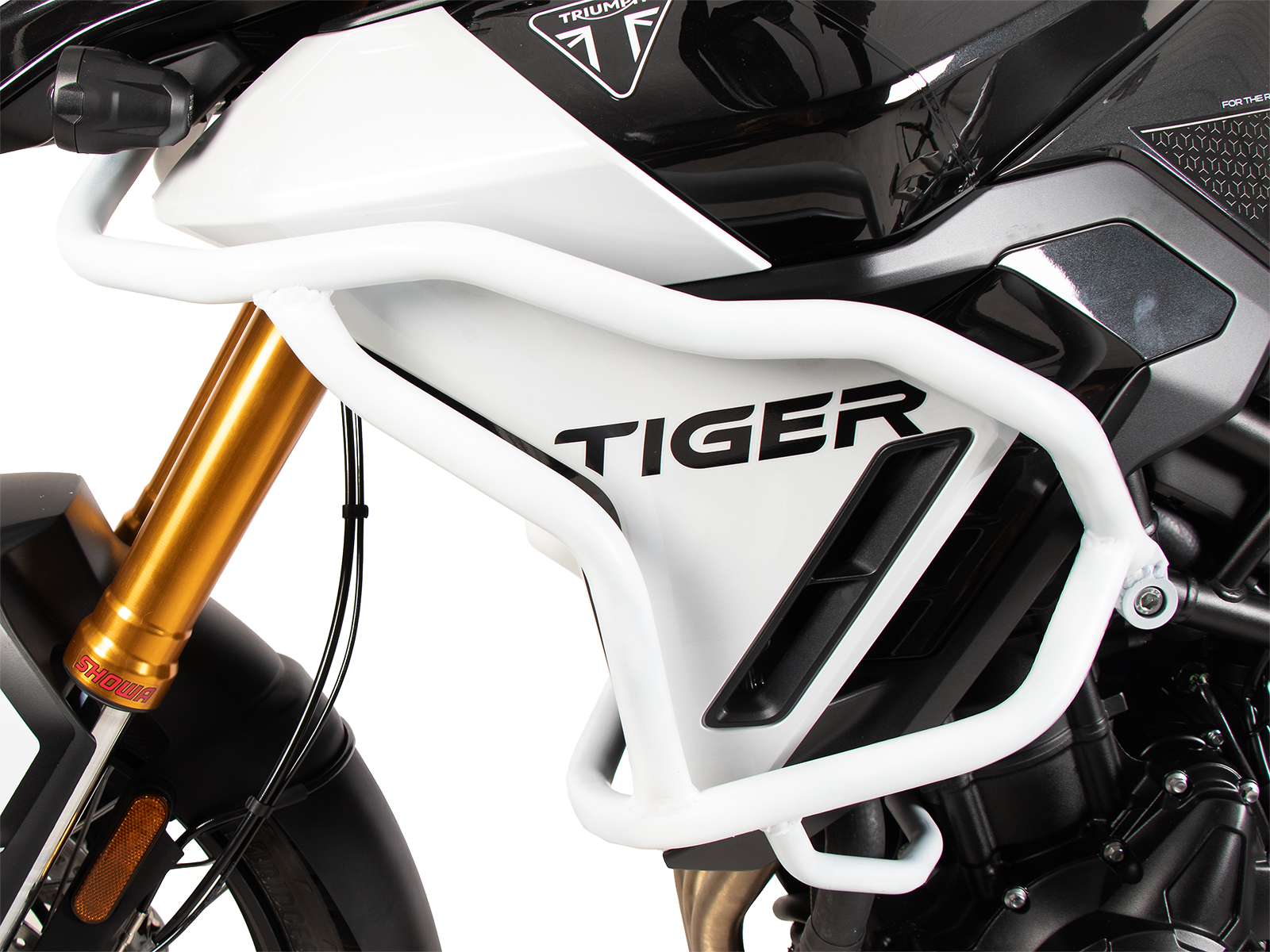 Tank protection bar "Solid" white for Triumph Tiger 900 GT / Pro (24-) Hepco & Becker