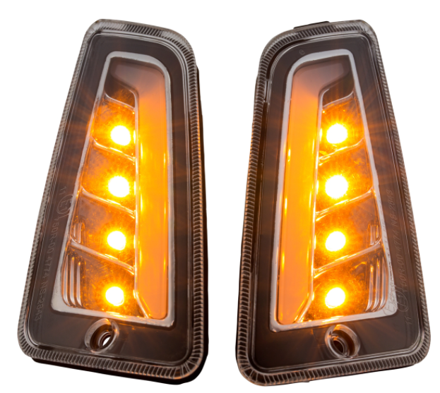 Turn signal kit front & rear for Vespa GTS/GTS Super/GTV/GT 60/GT/GT L ('03-'13), clear