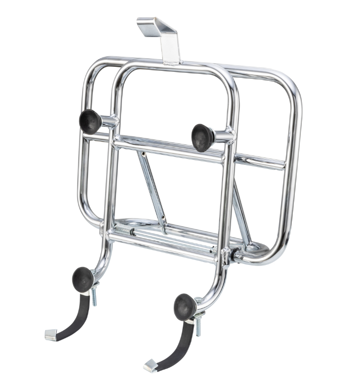 Luggage rack front for Vespa GTS/GTS Super/GTV/GT 60/GT/GT L 125-300ccm, foldable, chrome