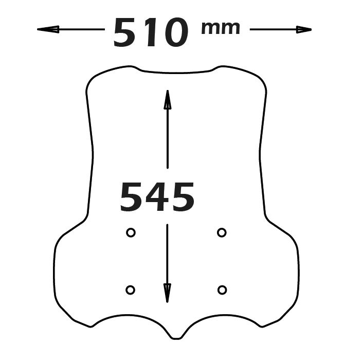 Windshield - height 545 mm for Moto Guzzi V 85 TT (19-23)