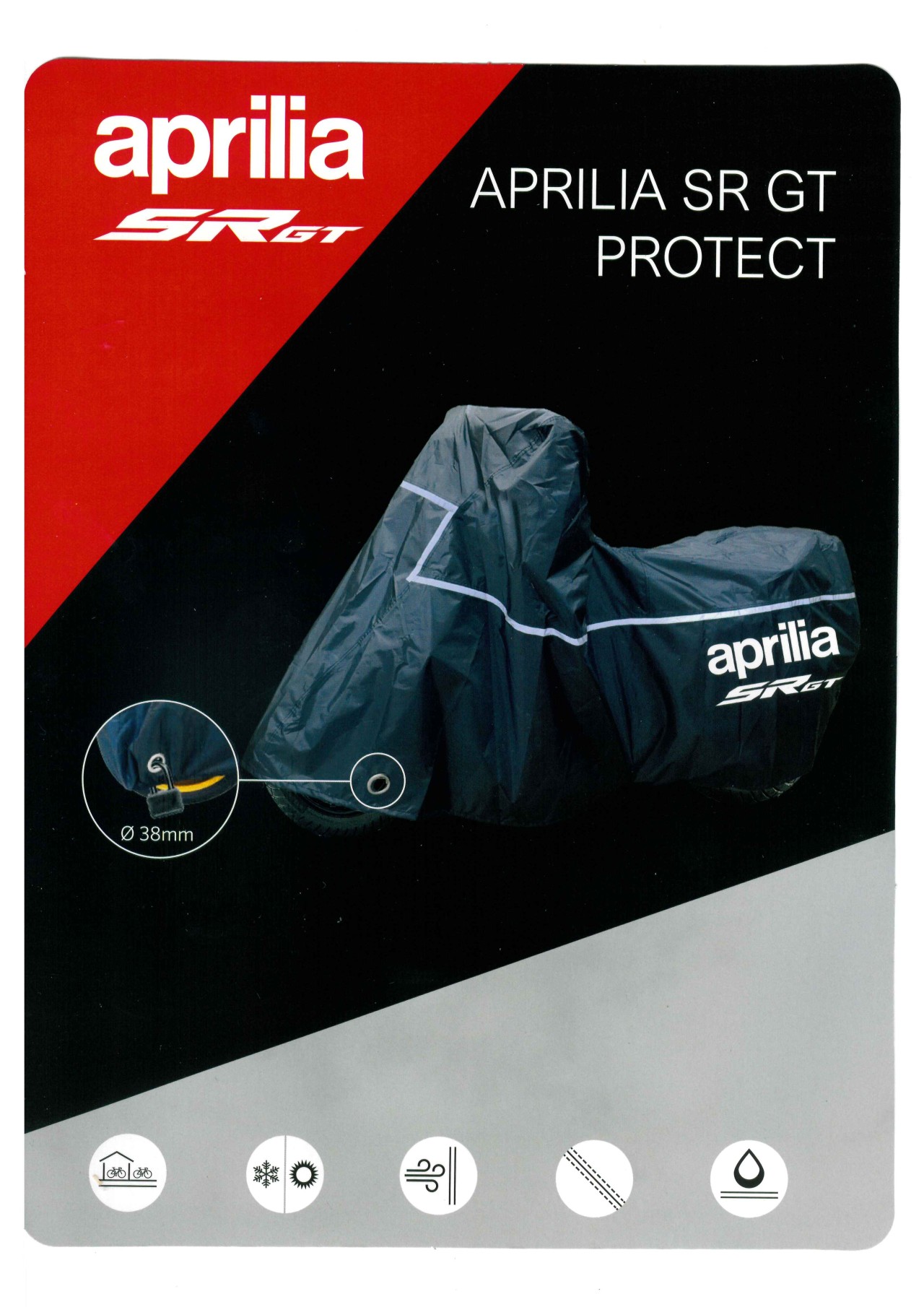 Outdoor folding garage for Aprilia SR GT 125 / 200