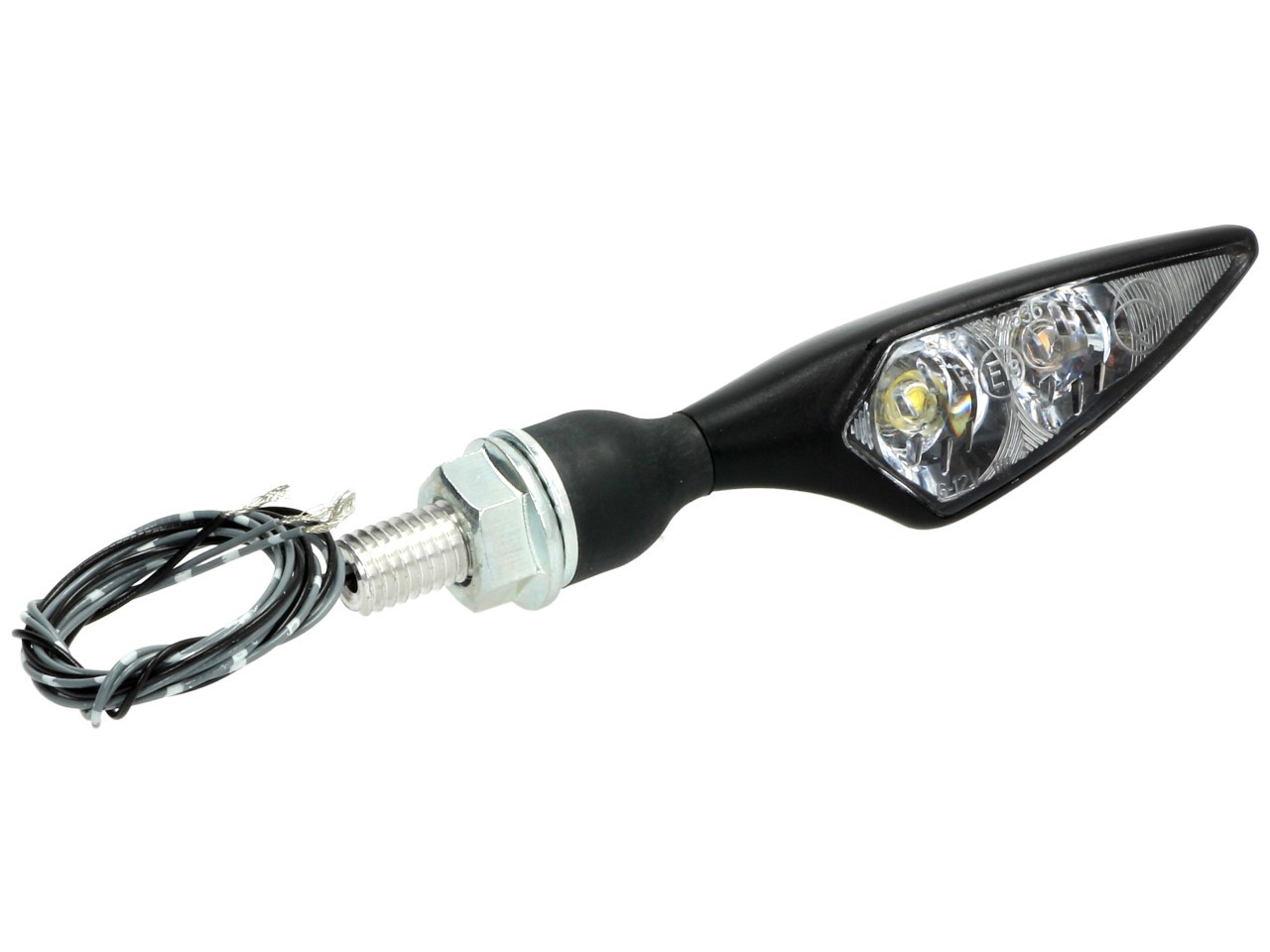 Kellermann turn signal, Rhombus PL, steel, LED, front left, 12 V, black satin, E-tested