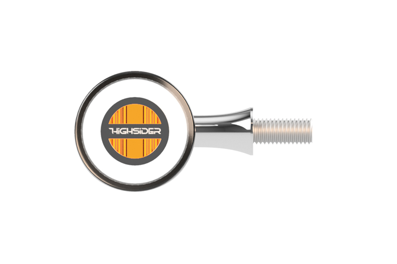 HIGHSIDER pro Rocket Bullet LED indicator/position light chrome/tinted 2in1, E-approved (pair)