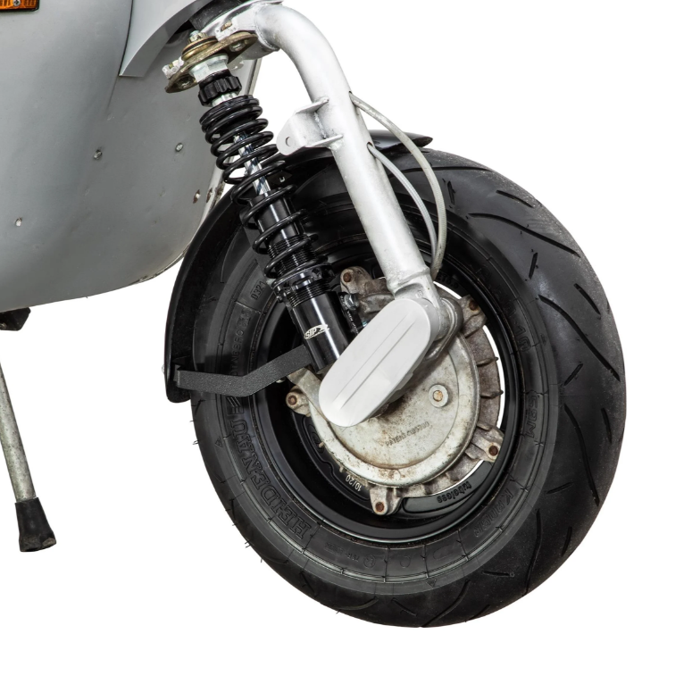 Mudguard 2.0 Garelli Race EVO II for Vespa PX 80-200cc, GRP black, bracket black