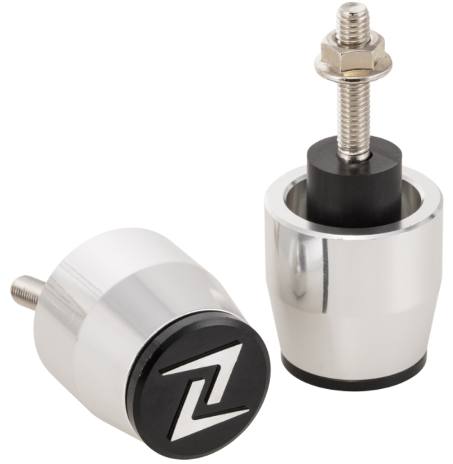 Handlebar end weights left/right for Vespa Primavera/Sprint/ET/LX/LXV/S, silver