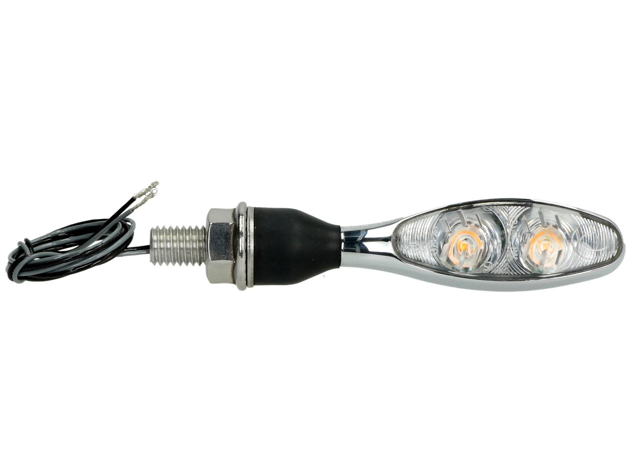 Kellermann turn signal, Micro 1000 Extreme, steel, LED, V/H, L/R, 12 V, shiny chrome, M8x20