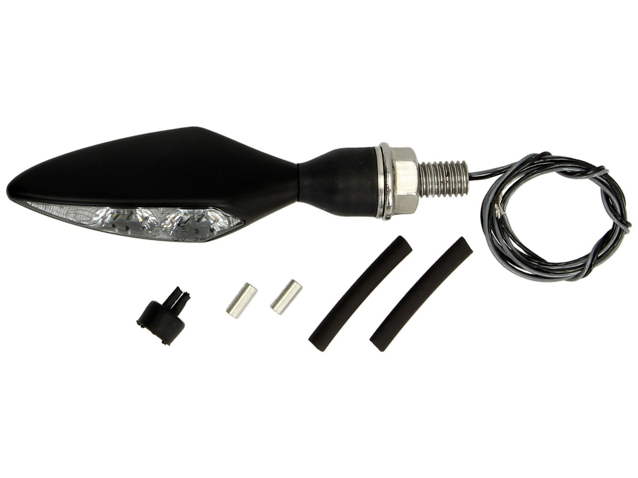 Kellermann turn signal, Rhombus Extreme, steel, LED, VR/HL, 12 V, black satin, M8x20, E-tested