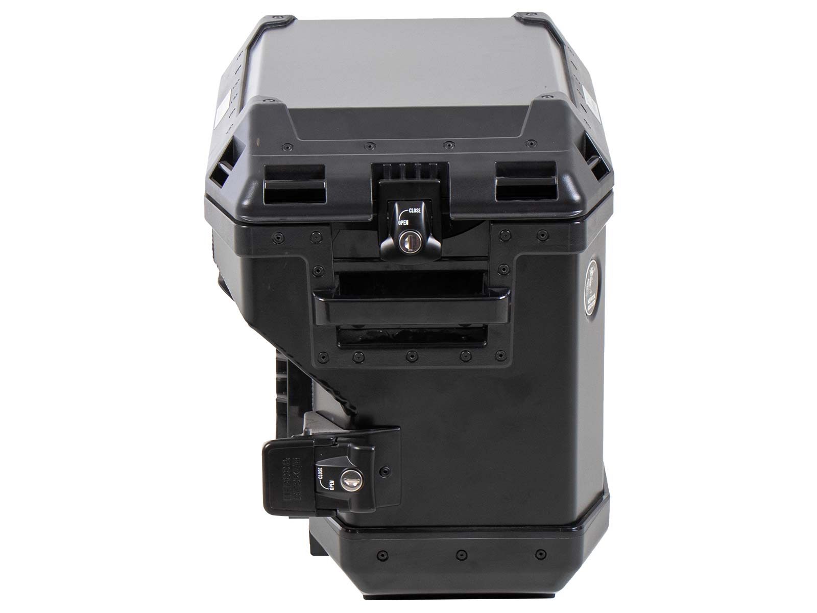Side case Alu Xplorer 37 Cutout (cut out for exhaust) right black Hepco & Becker
