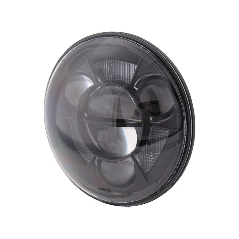 HIGHSIDER pro 7 inch headlight insert type 11 LED black E-approved (1pc)