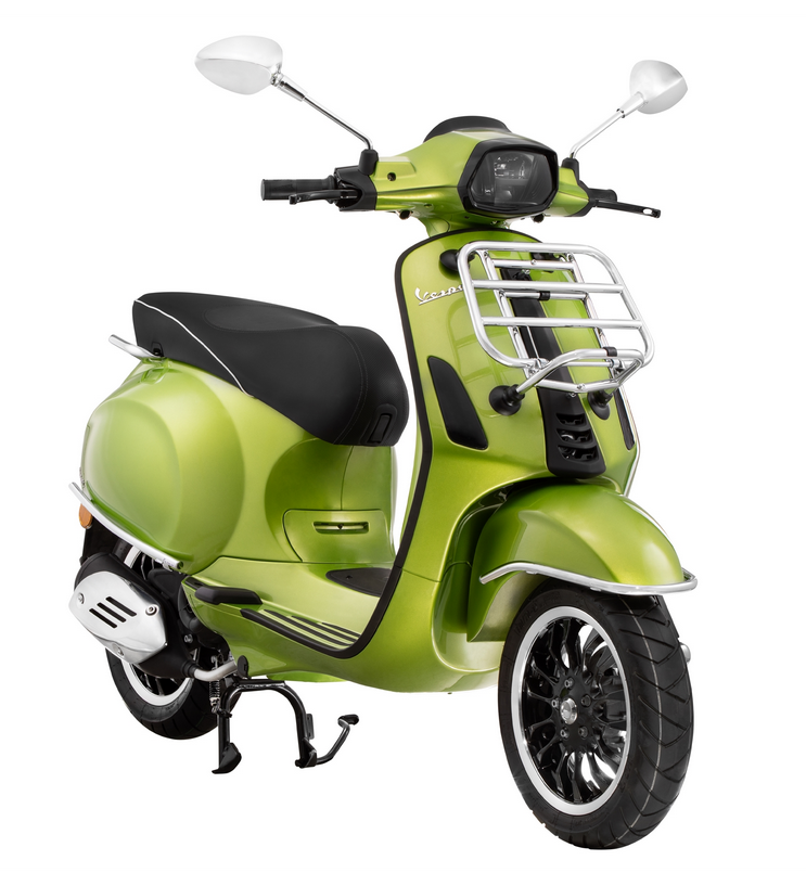 Luggage rack front for Vespa Primavera /Sprint /Elettrica 50-150ccm, foldable, chrome