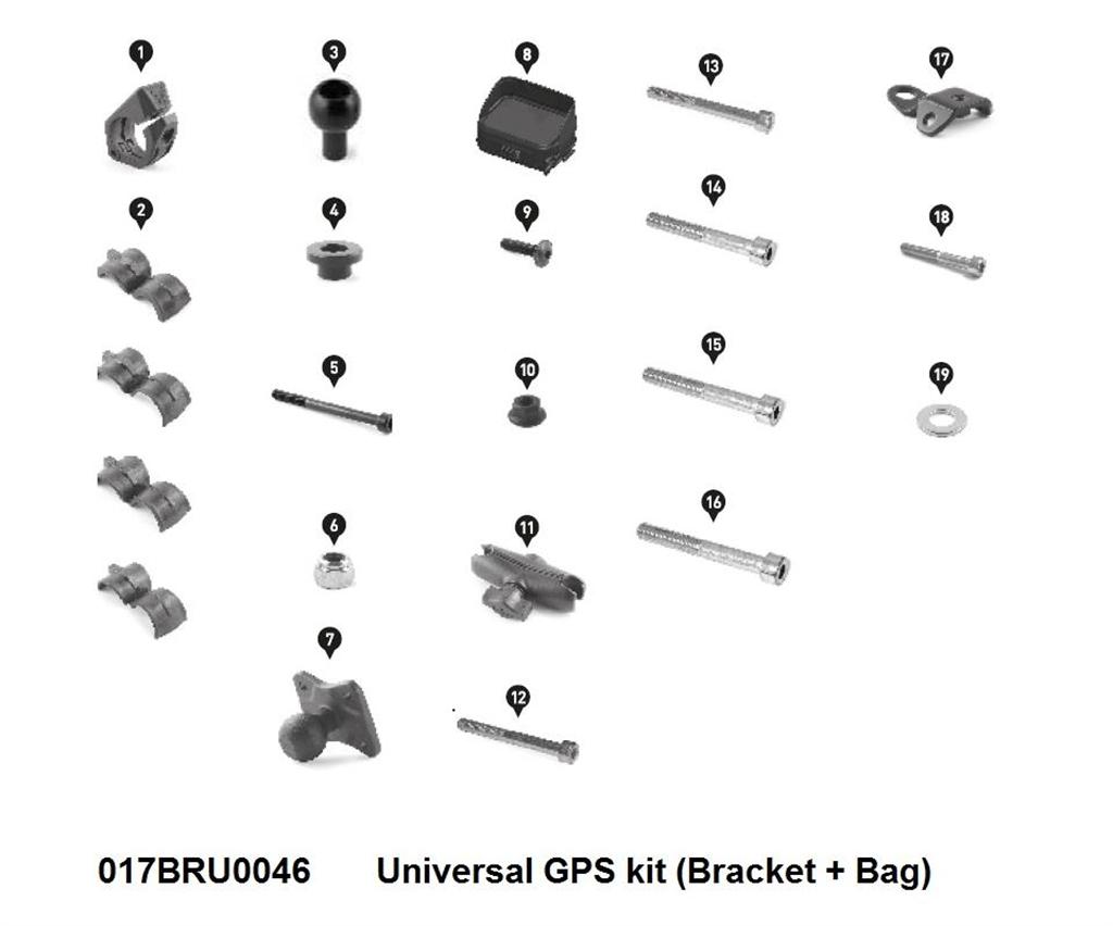 Navigation device holder (bracket + bag)
