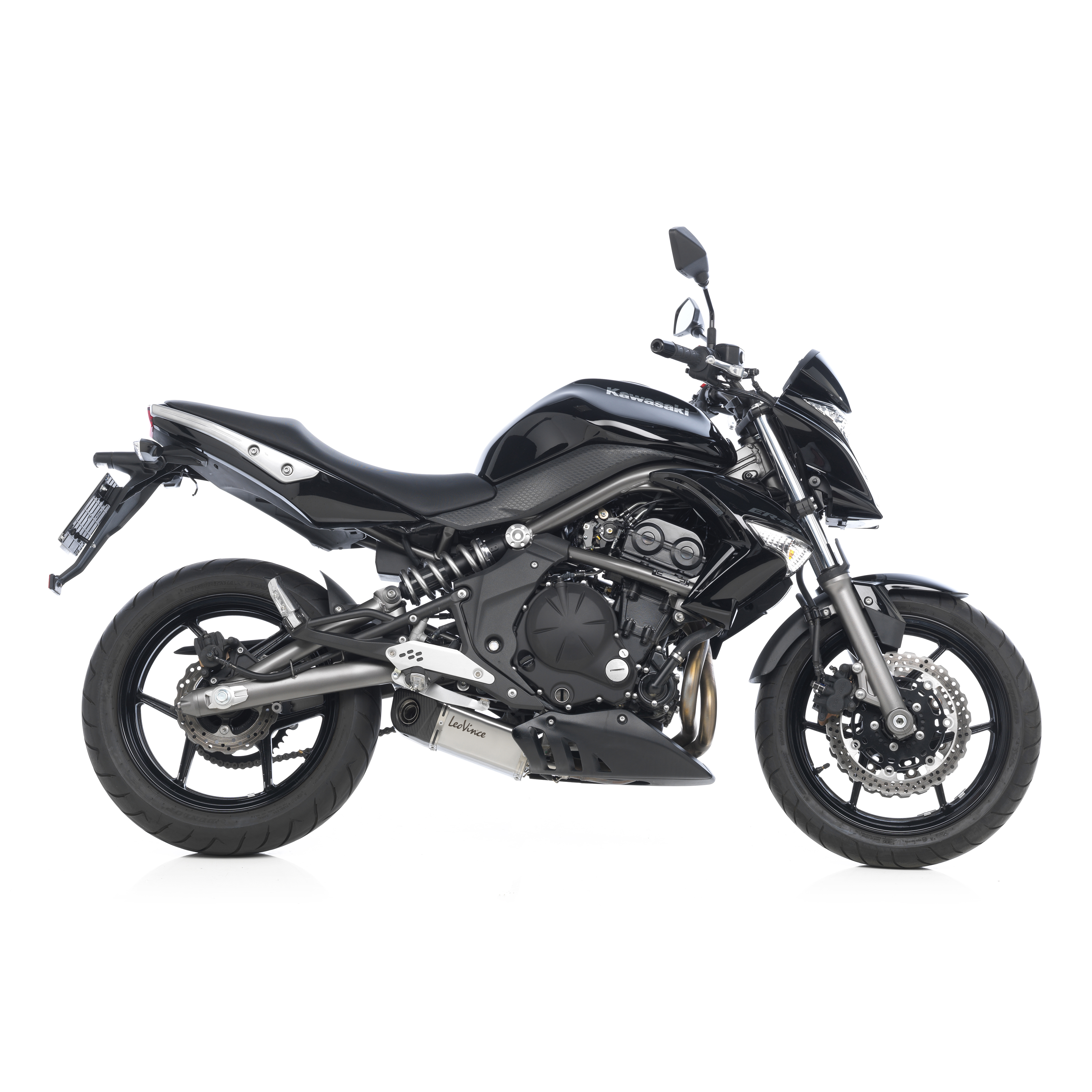 LeoVince exhaust system Underbody Evo 2, Slip On for Kawasaki ER-6n/f / Ninja 650R / Versys 650