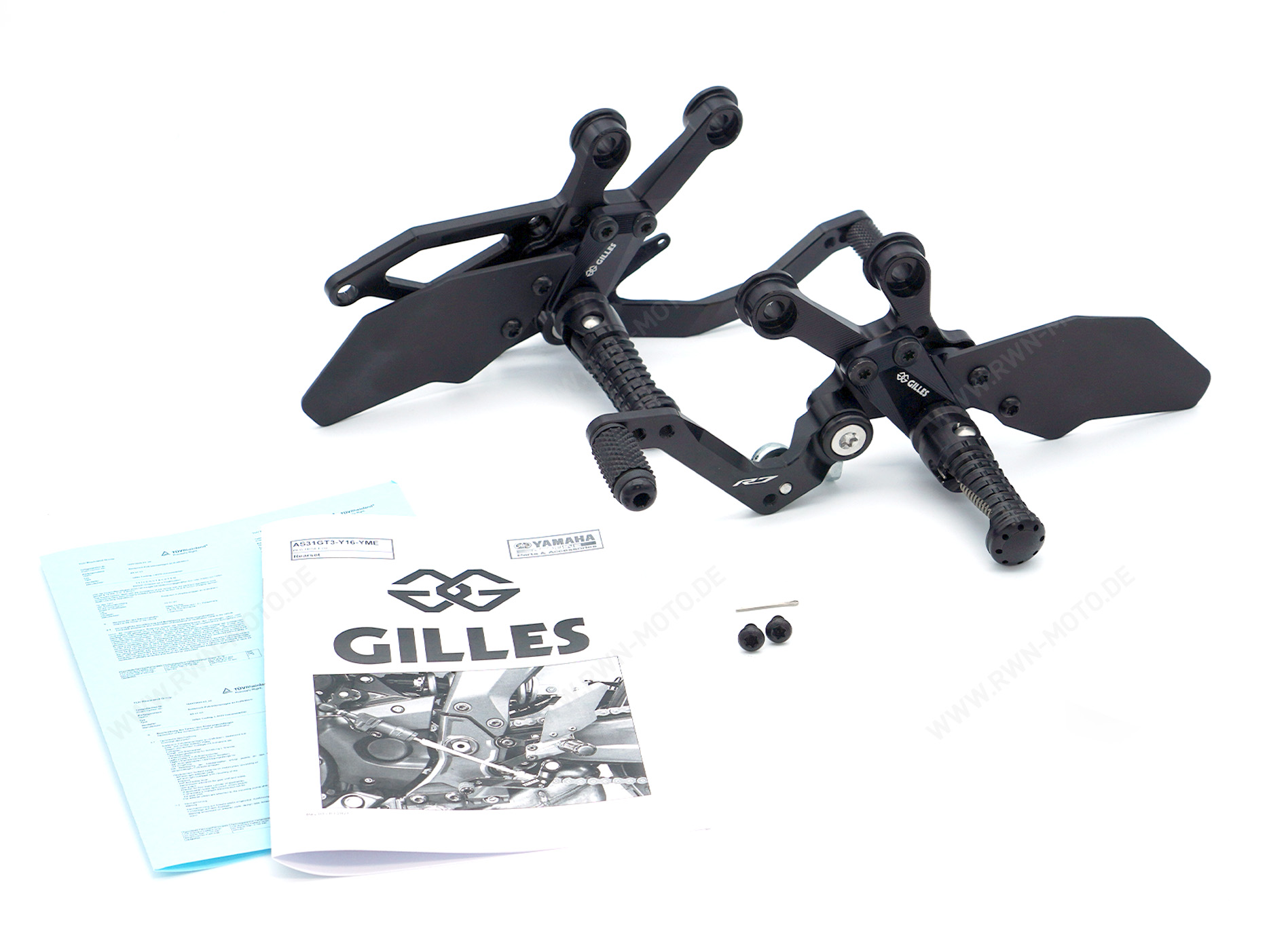 Adjustable billet aluminum footpegs for Yamaha YZF-R7 2021-