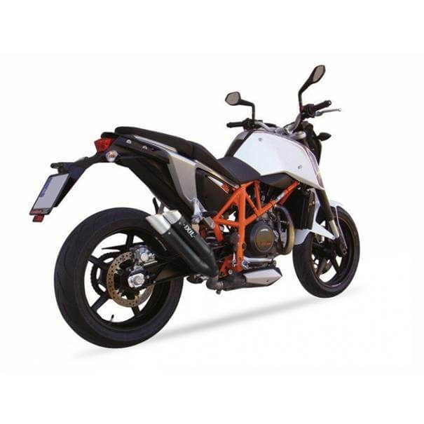 IXIL Hyperlow black XL muffler KTM Duke 690, stainless steel, Dualexit, E-approved