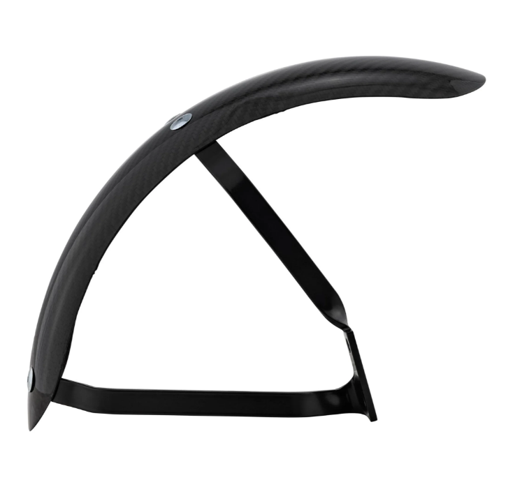 Mudguard Garelli Race EVO II for Vespa PX 80-200cc, carbon, holder black