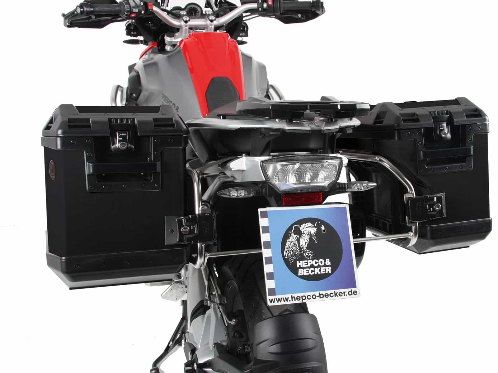 Case carrier set Cutout carrier incl. case set Xplorer Cutout black for BMW R 1200 GS LC Adventure