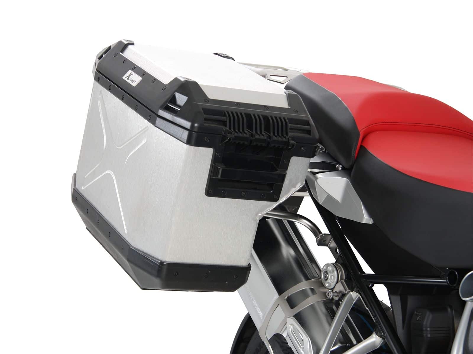 Case carrier set Cutout carrier incl. case set Xplorer Cutout silver for BMW R 1250 GS Adventure
