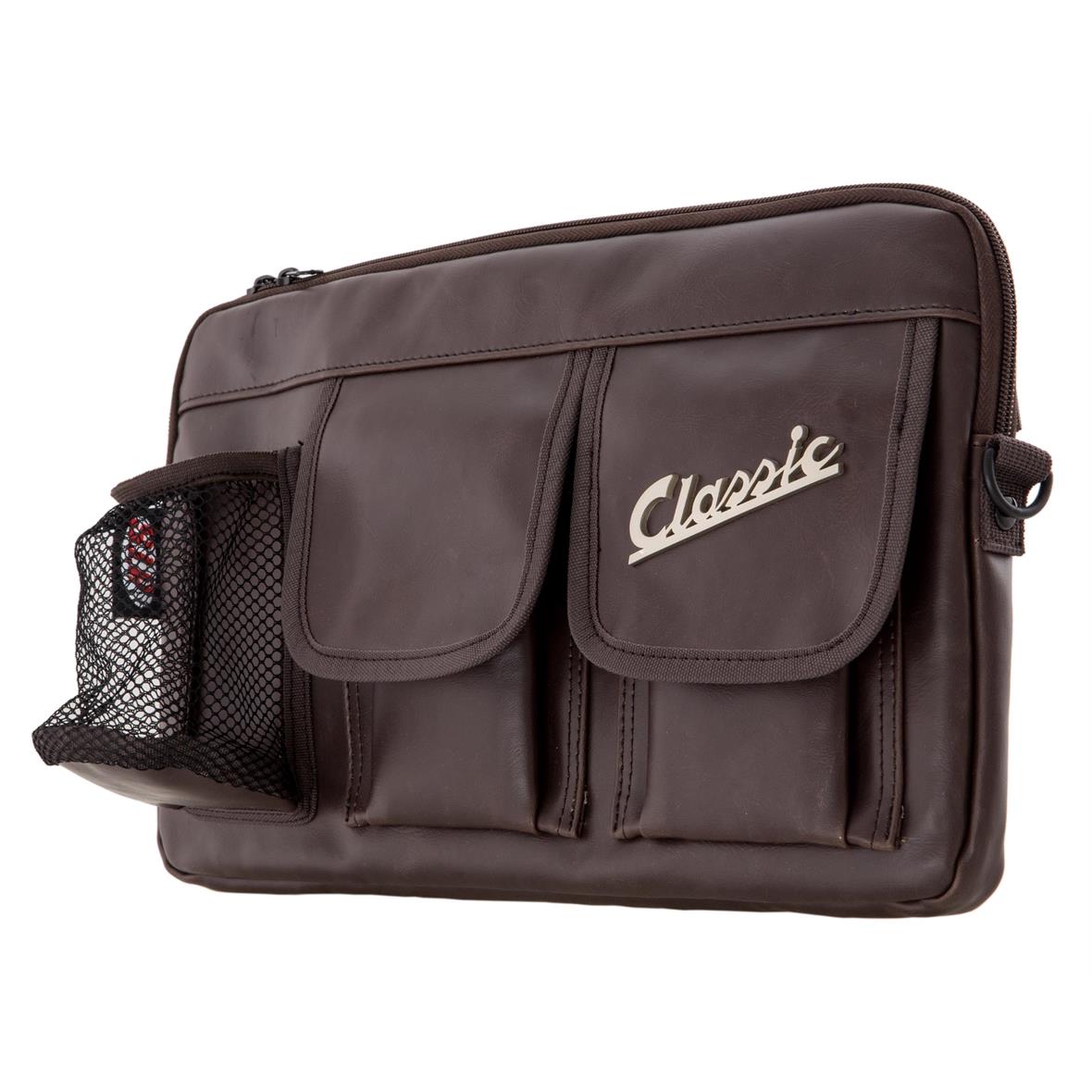 Bag "Classic" for luggage compartment / glove compartment Vespa - brown, imitation leather
