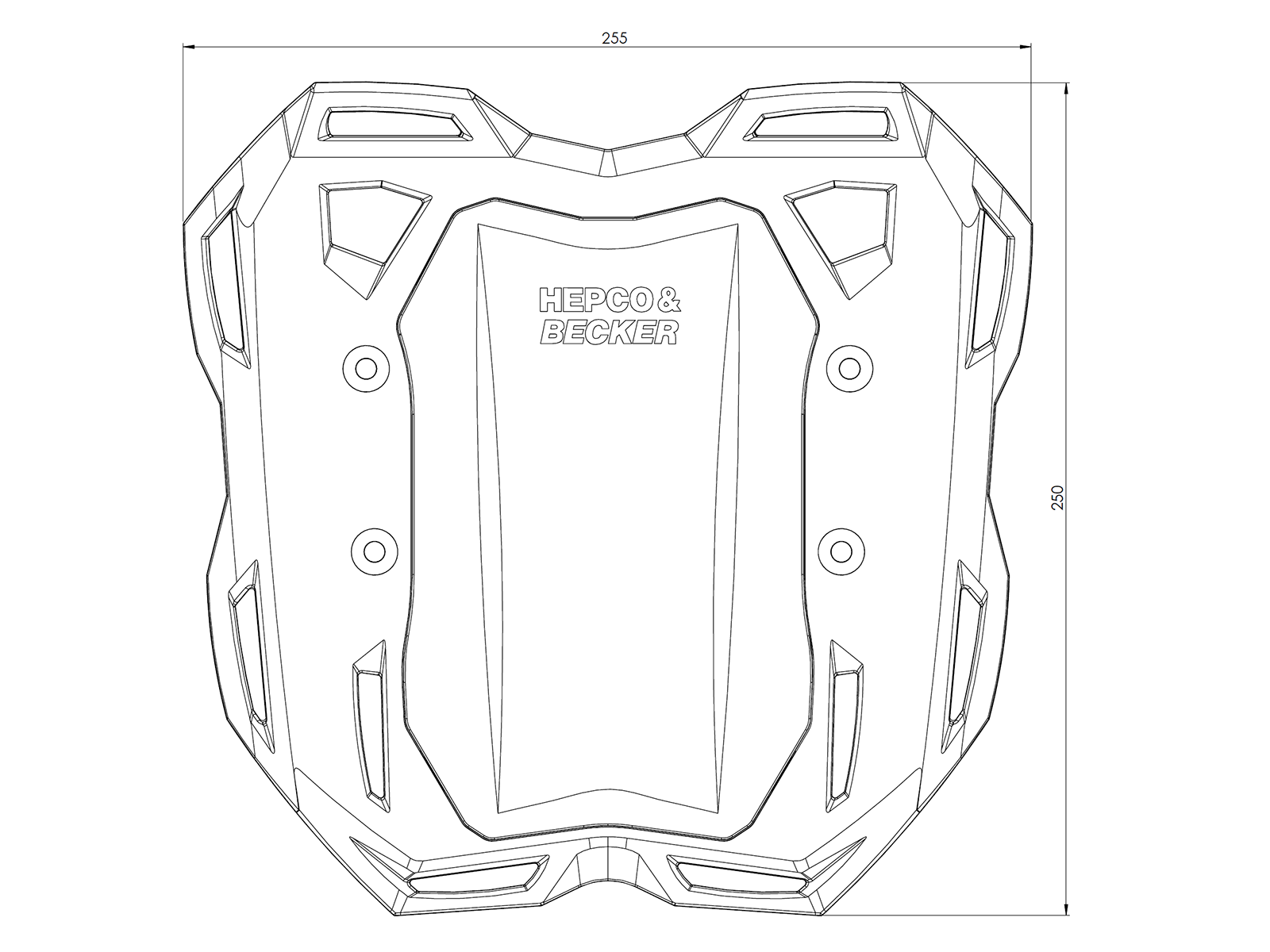 Smartrack rear carrier black for Yamaha XSR 700 / Xtribute (16-21), Hepco & Becker