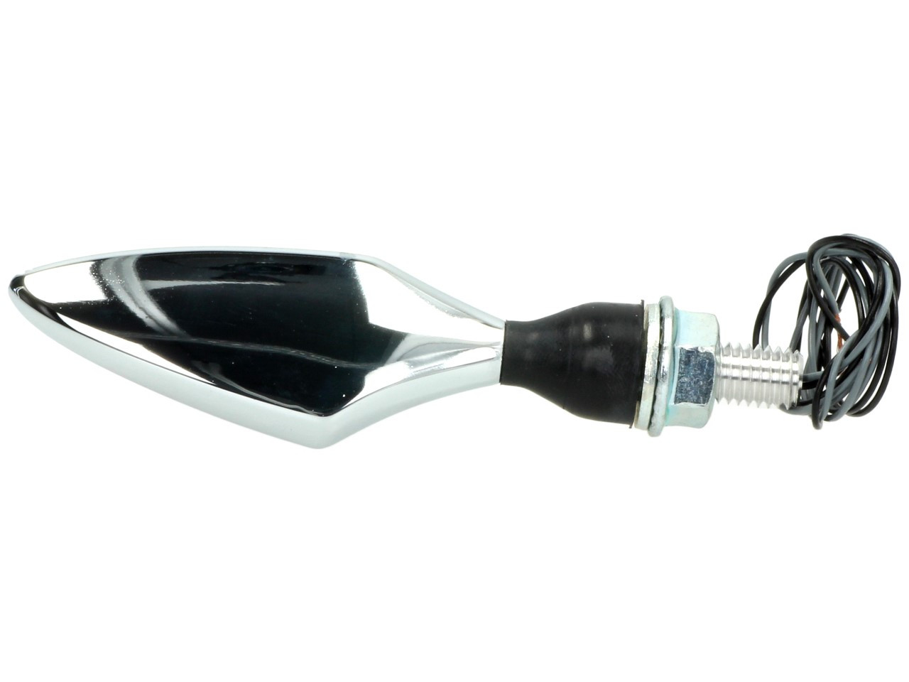 Kellermann turn signal, rhombus, steel, LED, VL/HR, 12 V, shiny chrome, M8x20, E-tested