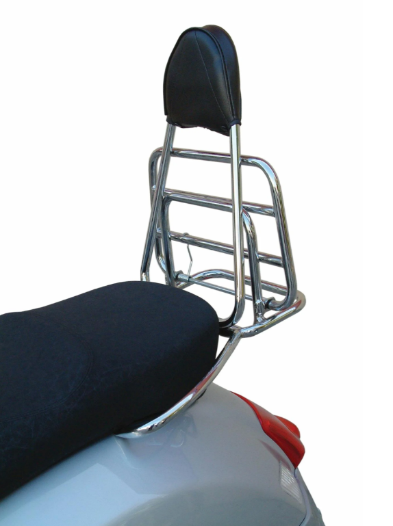 Backrest CUPPINI for Vespa, chrome