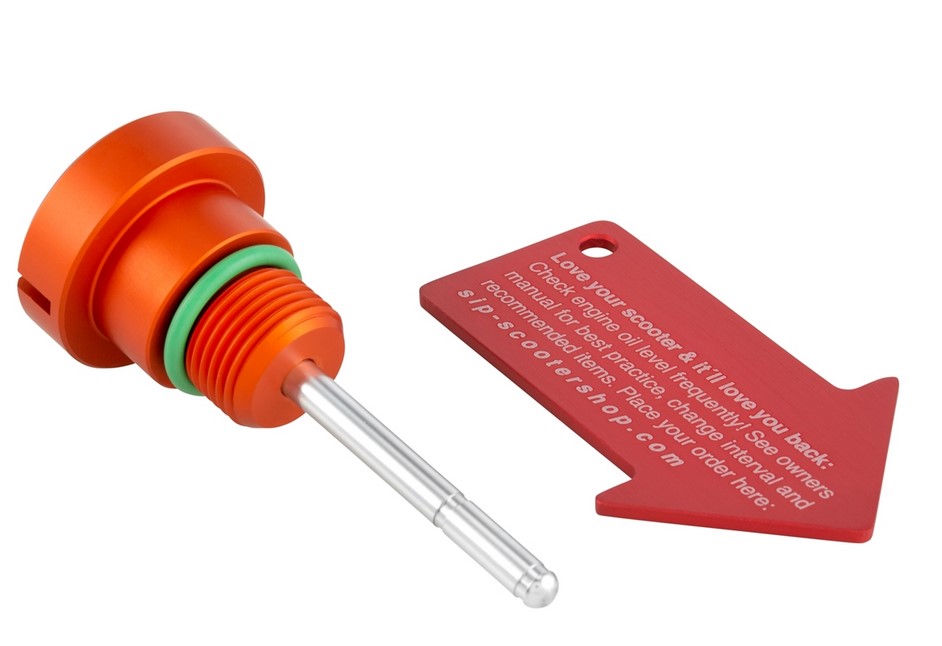 Oil filler plug engine oil for Vespa, orange matt