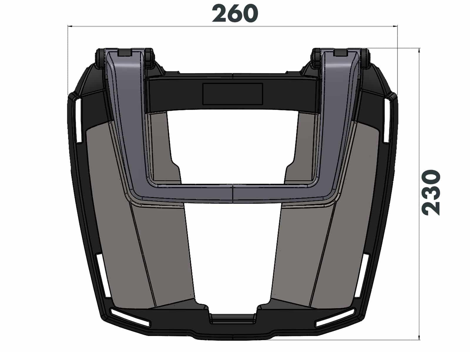 Easyrack top case carrier black for BMW R 1200 R (11-14) Hepco & Becker