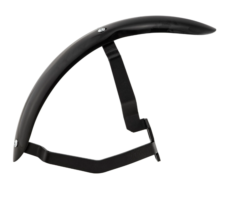Mudguard 2.0 Garelli Race EVO II for Vespa PX 80-200cc, GRP black, bracket black
