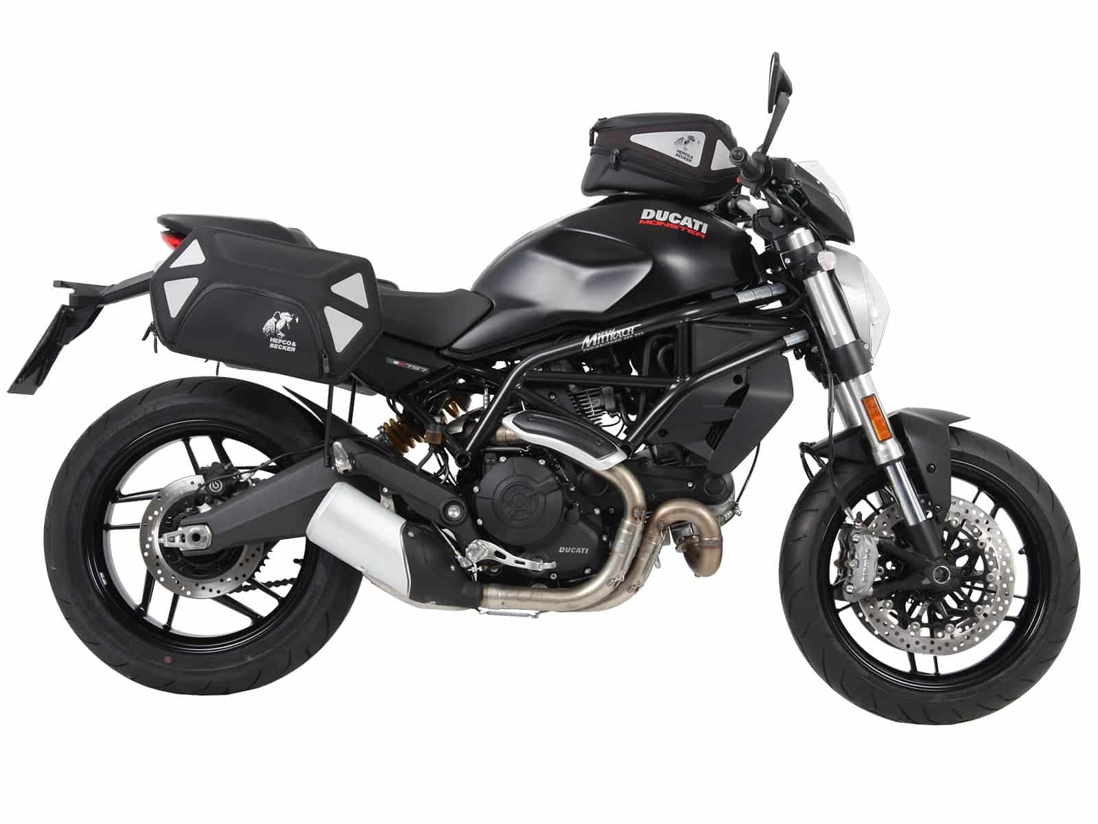 C-Bow side carrier black for Ducati Monster 797 (17-20) Hepco & Becker