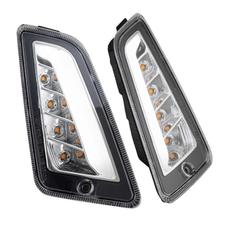 Turn signal kit front & rear for Vespa GTS/GTS Super/GTV 125-300cc, clear