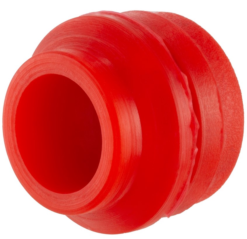 Cover cap for handlebar end weights, red