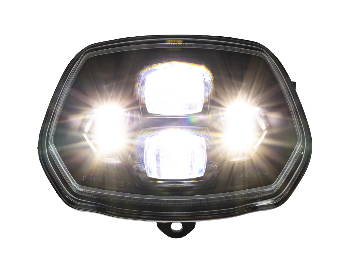 Headlight LED Zelioni for Vespa Sprint 50-150ccm 2T/4T ('13-'18) (with E-number)