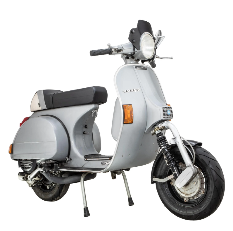 Mudguard 2.0 Garelli EVO II for Vespa PX 80-200cc, carbon clear, bracket stainless steel