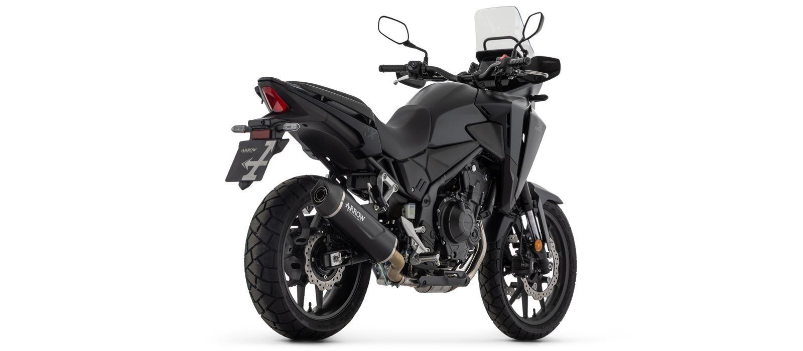 ARROW exhaust INDY RACE EVO aluminum black for Honda NX500 / CB500 Hornet (24-)