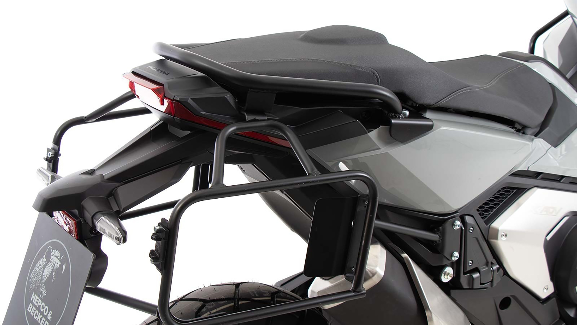 Passenger grab rail / railing black for rear silencer for Honda X-ADV 750 (21-24) Hepco & Becker