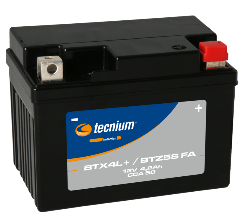 Tecnium maintenance-free battery activated at the factory - BTX4L+/BTZ5S