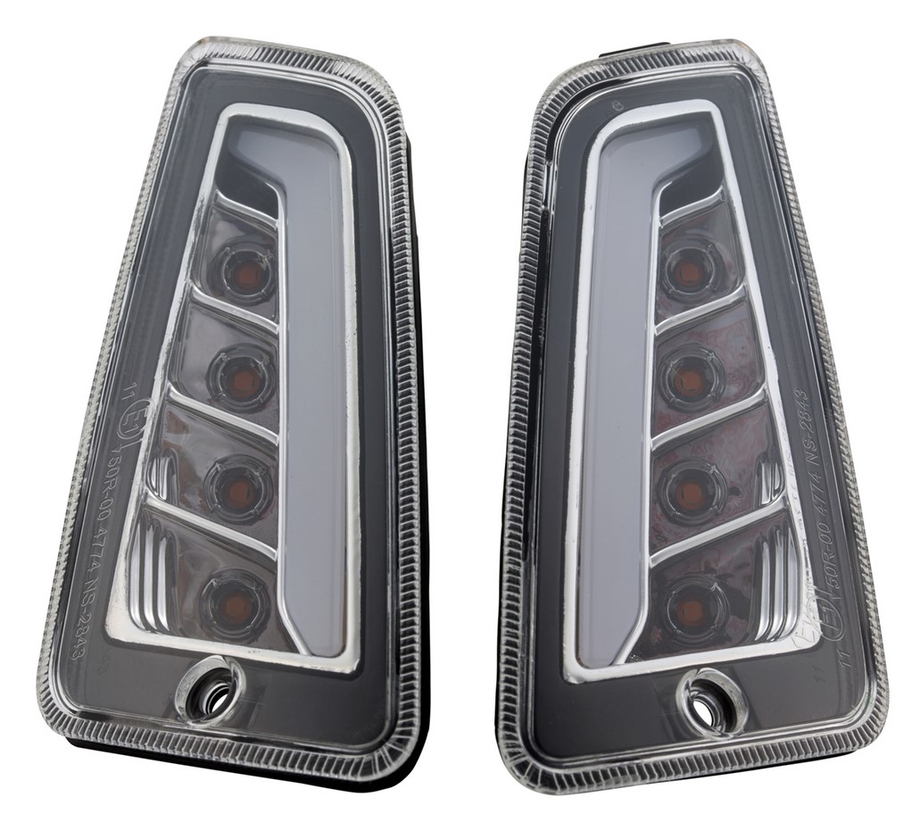 Turn signal kit front left/right for Vespa GTS/GTS Super/GTV/GT 60/GT/GT L ('03-'13), clear